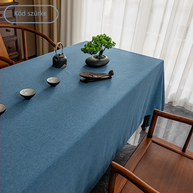 Téglalap alakú asztalterítő teázáshoz, pamut-len, egyszínű, modern minimalist stílus, prémium