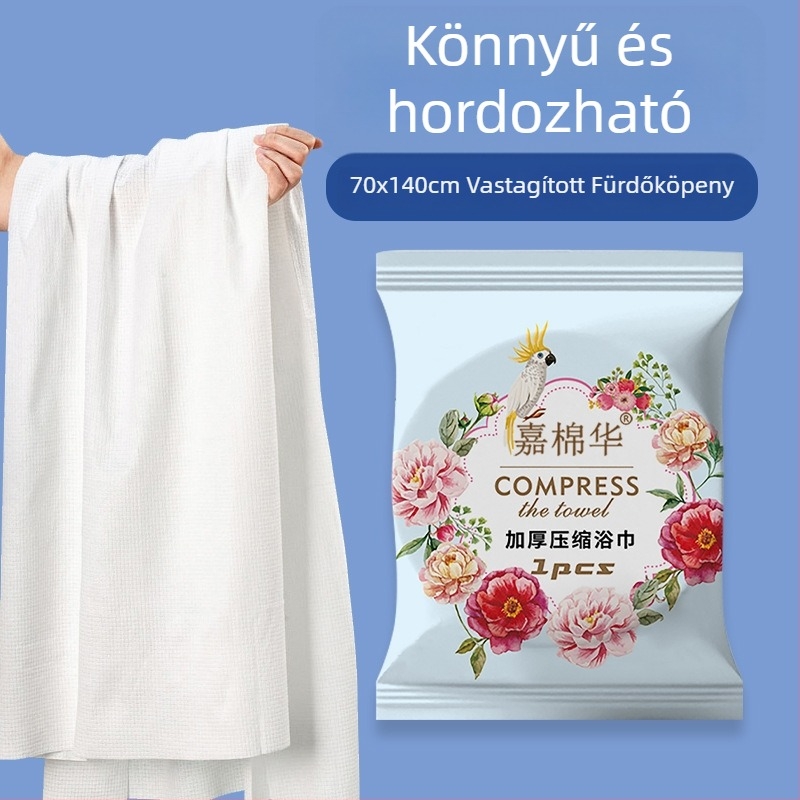 Texture Növényi rostból készült tömörített arc törlőkendő, Extra vastag, 50 g+, egyszer használatos, utazáshoz