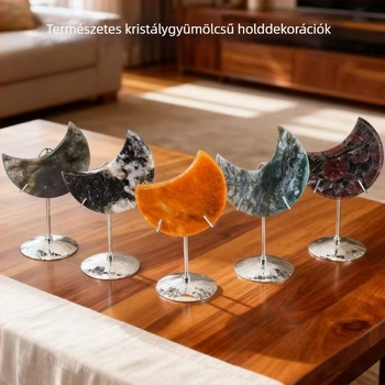 Stargate Jewelry Természetes kristályból készült hold faragása - New Moon Crystal Crescent Moon Carving, Természetes kristály, Modern minimalista stílus