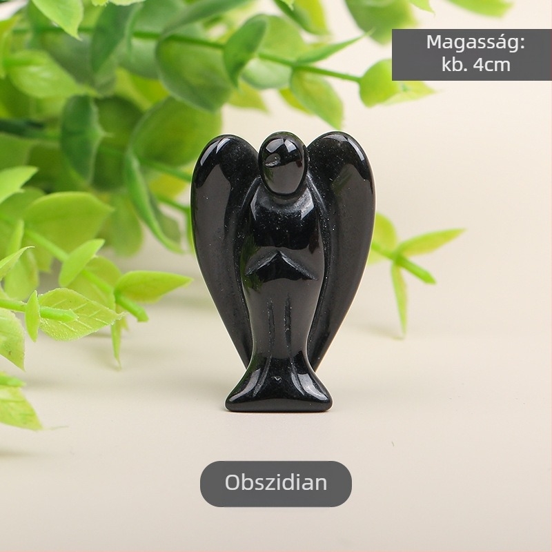 Természetes kristály angyali dísz – kristály anyag, geometriai forma, modern minimalista stílus, kód 1687, kartonos csomagolás