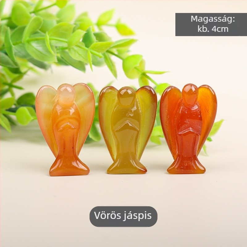 Természetes kristály angyali dísz – kristály anyag, geometriai forma, modern minimalista stílus, kód 1687, kartonos csomagolás