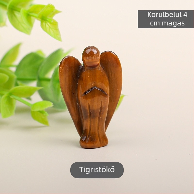 Természetes kristály angyali dísz – kristály anyag, geometriai forma, modern minimalista stílus, kód 1687, kartonos csomagolás