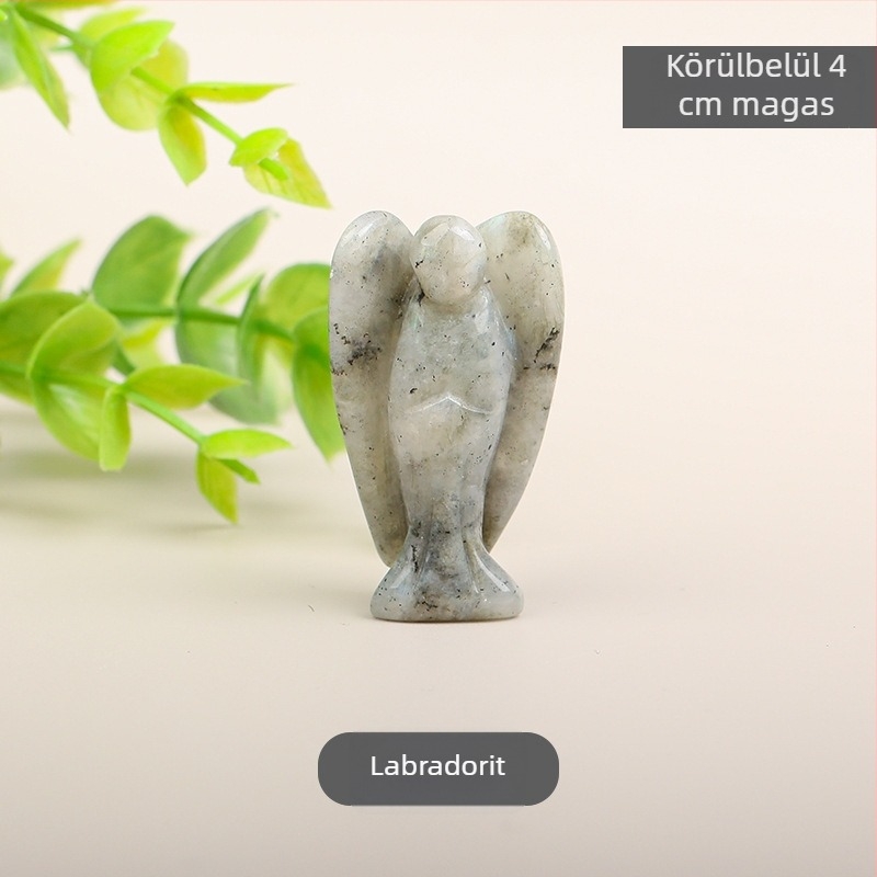 Természetes kristály angyali dísz – kristály anyag, geometriai forma, modern minimalista stílus, kód 1687, kartonos csomagolás