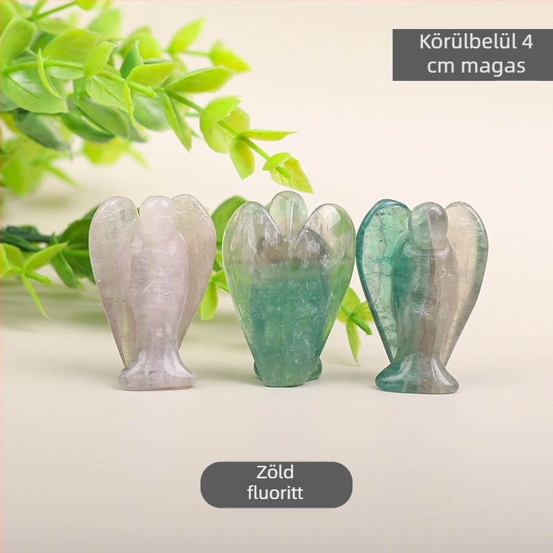 Természetes kristály angyali dísz – kristály anyag, geometriai forma, modern minimalista stílus, kód 1687, kartonos csomagolás