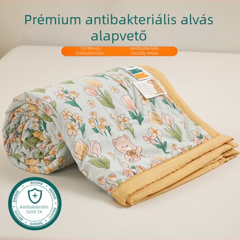 Jielia 7A Nyári pamut mosógépben mosható quilt, pamut anyag, poliészter töltet, reaktív nyomtatás és festés, stílus: kis friss