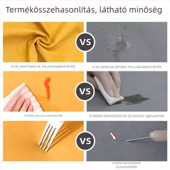 Teljes lefedettségű kanapévédő technikai szövetből, macskák által okozott karcolásokkal szemben ellenálló, nem ragad a szőr, vízálló és csúszásmentes, minden évszakra alkalmas párnakaró