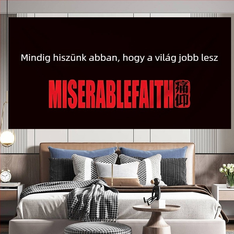 Poliészter falikárpit tájképi mintával, alkalmas hálószobába és kollégiumba, rock zenekar poszter stílusú háttér