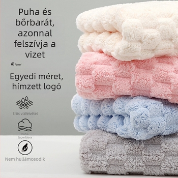 Új korall velvet törölköző felhőmintás, nedvszívó, gyorsan száradó, szálkép nélkül, puha szegéllyel