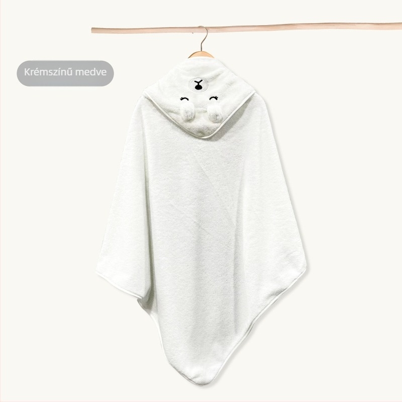 Gyerekeknek szóló fürdőköntös korall fleece anyagból, kapucnival, nedvszívó, gyorsan száradó, 200-300 g, testreszabható