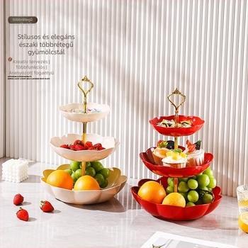 Laijushun gyümölcs tál, műanyag, új kínai stílus, 2025-ben piacra kerül.