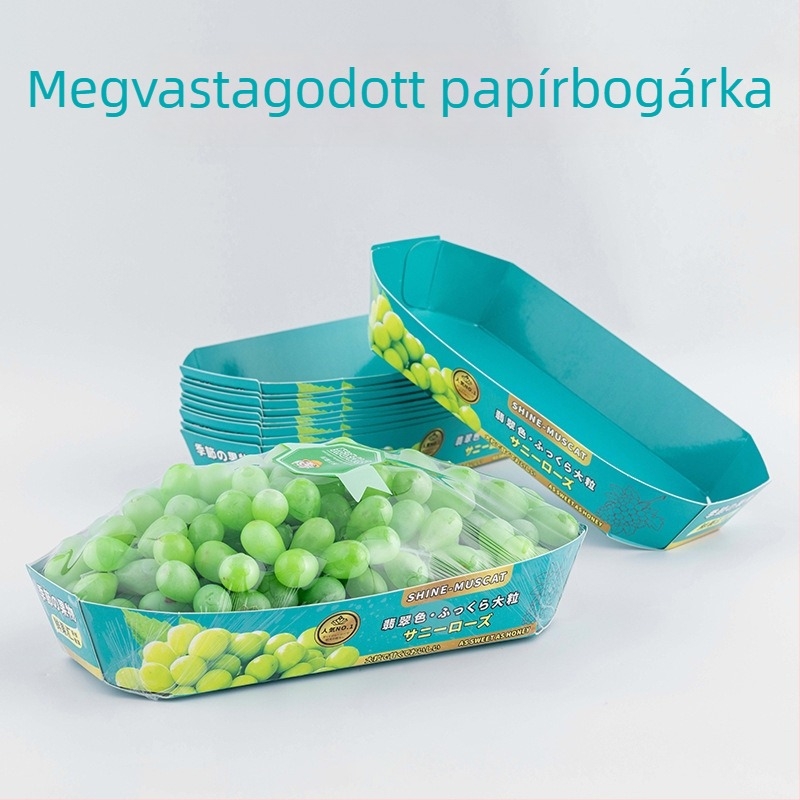  Papírtálcás gyümölcsök vitrines bemutatóhoz, friss és aranyos stílus, 2024 tél bevezetés
