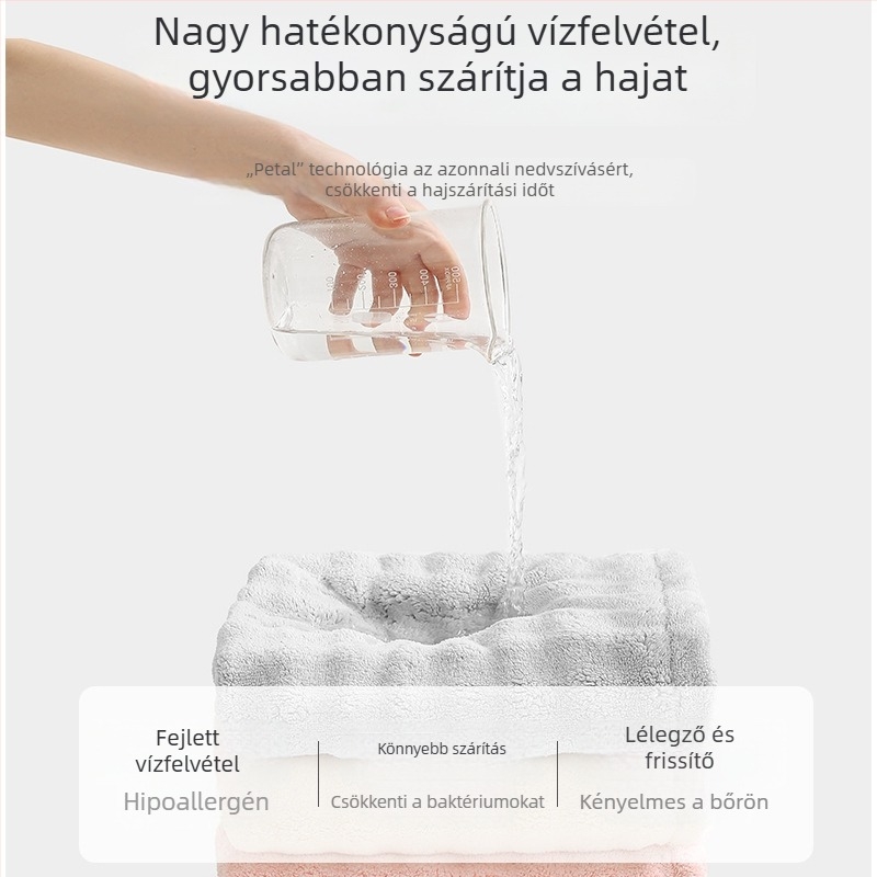 Chuhui márka 10A hajszárító sapka nőknek, fejkendő, törölköző hosszú hajhoz, zuhanysapka, hajszárító törölköző