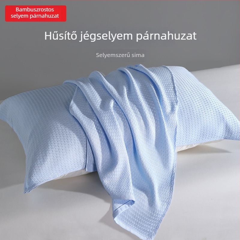 Drizzle bambusz rostból készült párnahuzat, logó nyomtatása engedélyezett, testreszabás nélkül