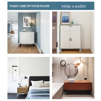 Teleszkópos szekrénylábak, állítható fémlábak a bútorokhoz, hidegen hengerelt acél, permetezett bevonat, modern minimalista stílus