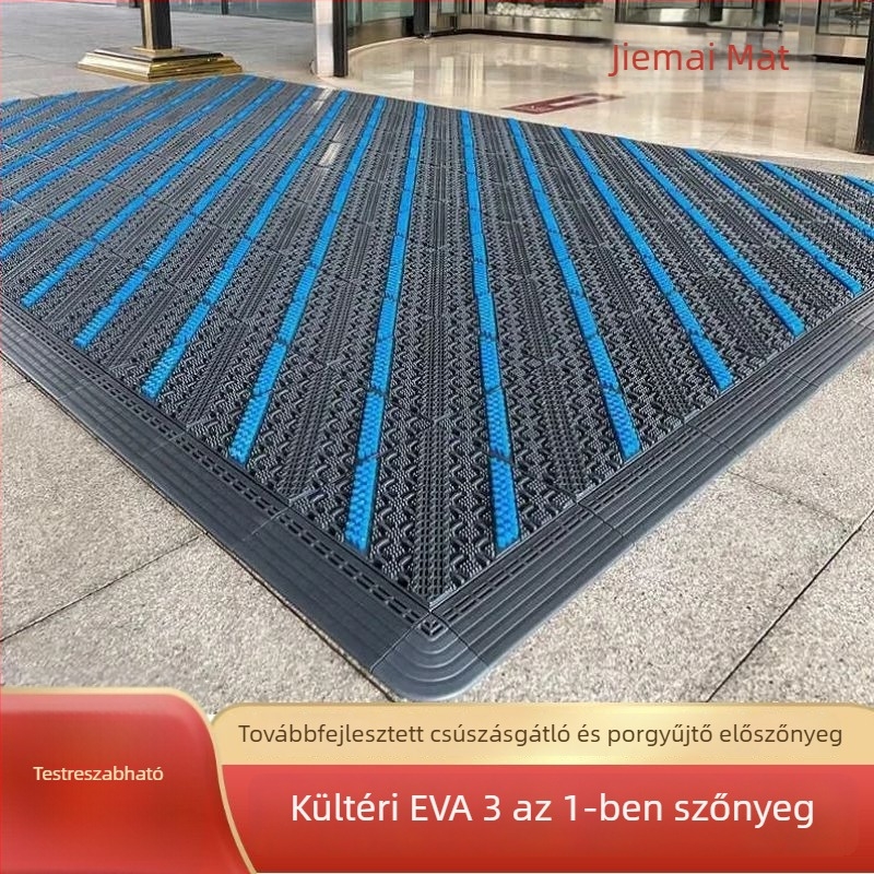 3‑az‑1-ben csúszásmentes kültéri bejárati szőnyeg hotelhez, sár- és pormentesítő, moduláris padló