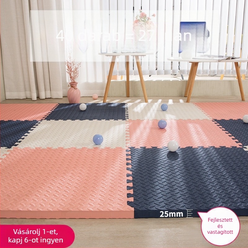 Gyerekeknek készült habból készült puzzle padlómat interlocking, vastag, hangszigetelő, biztonságos mászáshoz