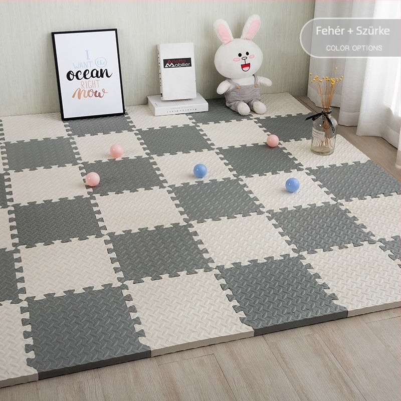 Gyerekeknek készült habból készült puzzle padlómat interlocking, vastag, hangszigetelő, biztonságos mászáshoz