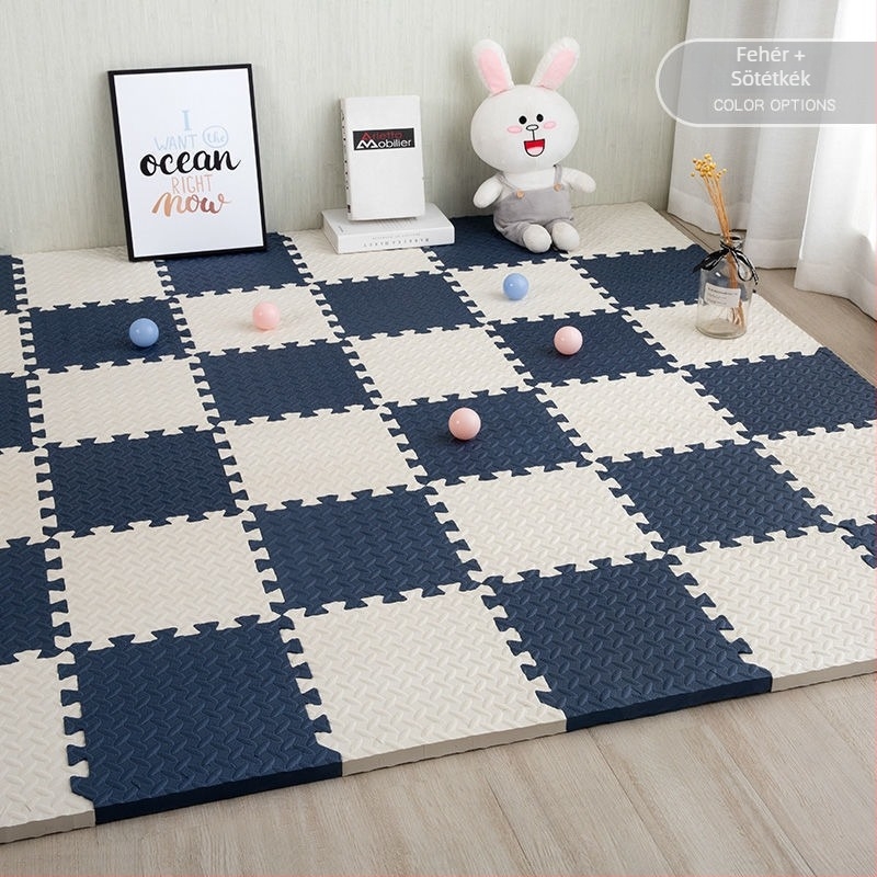 Gyerekeknek készült habból készült puzzle padlómat interlocking, vastag, hangszigetelő, biztonságos mászáshoz