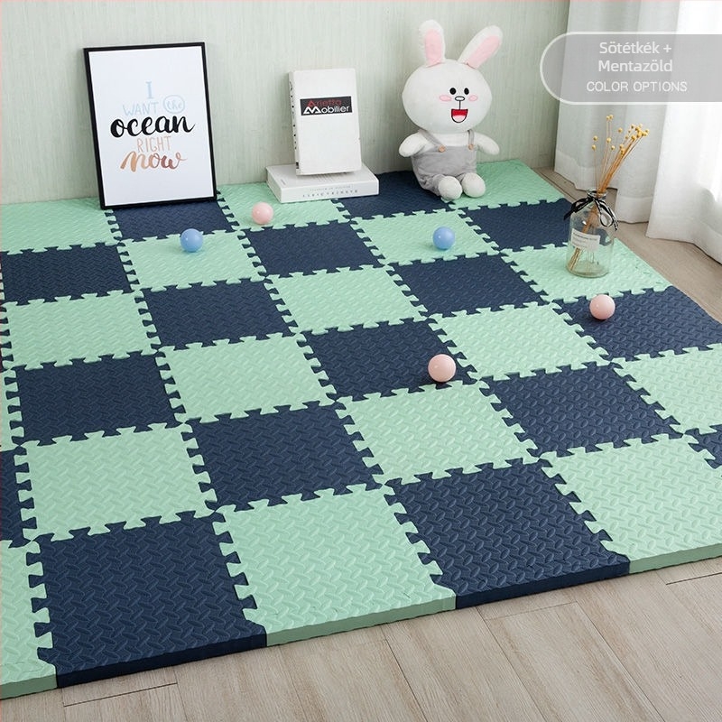 Gyerekeknek készült habból készült puzzle padlómat interlocking, vastag, hangszigetelő, biztonságos mászáshoz