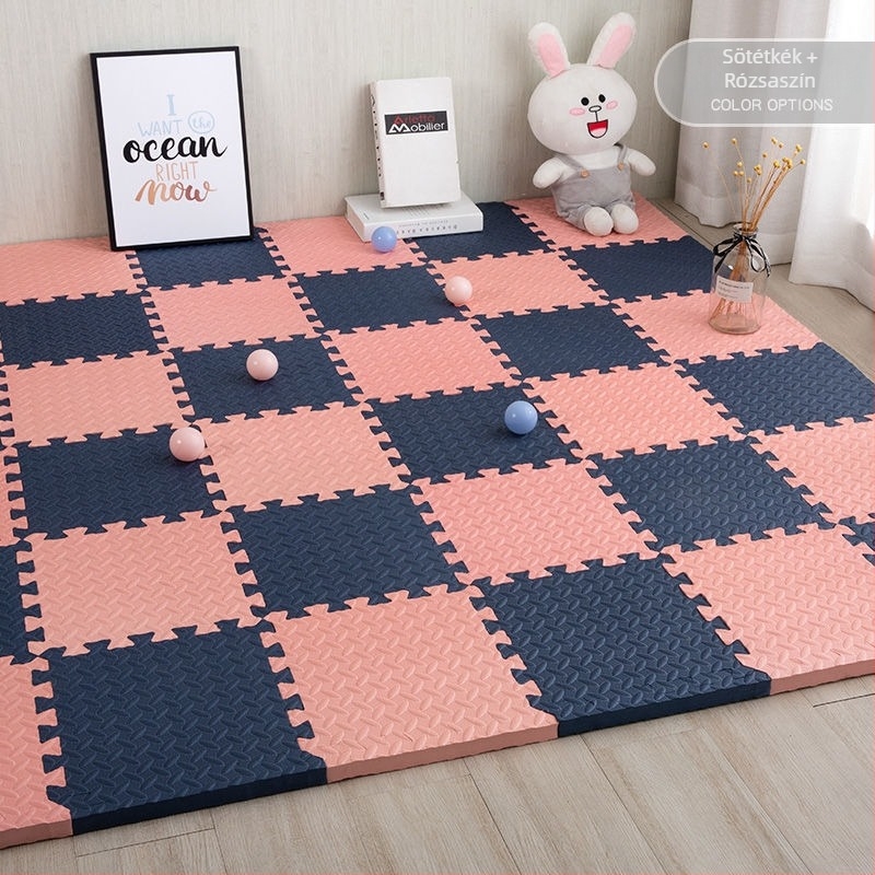 Gyerekeknek készült habból készült puzzle padlómat interlocking, vastag, hangszigetelő, biztonságos mászáshoz