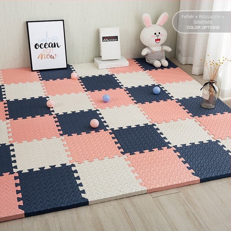 Gyerekeknek készült habból készült puzzle padlómat interlocking, vastag, hangszigetelő, biztonságos mászáshoz