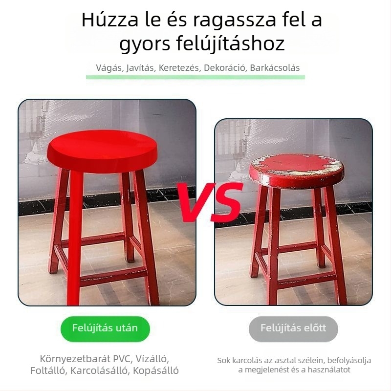 Vörös PVC figyelmeztető szalag üveghez – öntapadós dekoratív falidekor, élzáró szalag, minimalist stílus