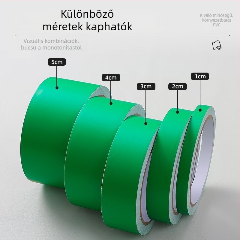 Vörös PVC figyelmeztető szalag üveghez – öntapadós dekoratív falidekor, élzáró szalag, minimalist stílus