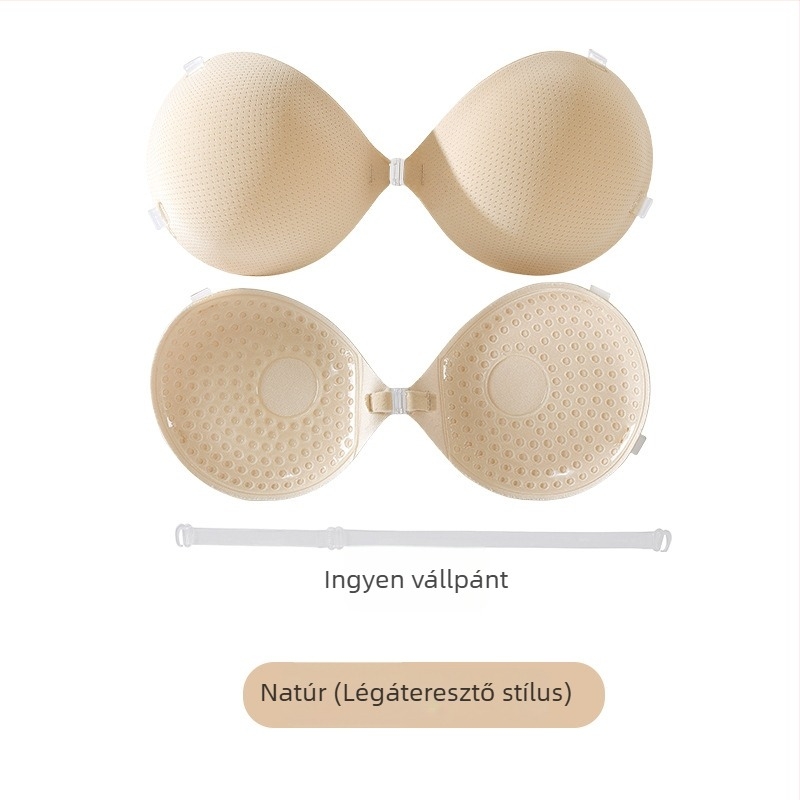 6 cm vastag szilikon melltámaszok, láthatatlan, egyszínű, bikinihez és menyasszonyi ruhához, lélegző, lógás elleni, javítja a dekoltázs megjelenését