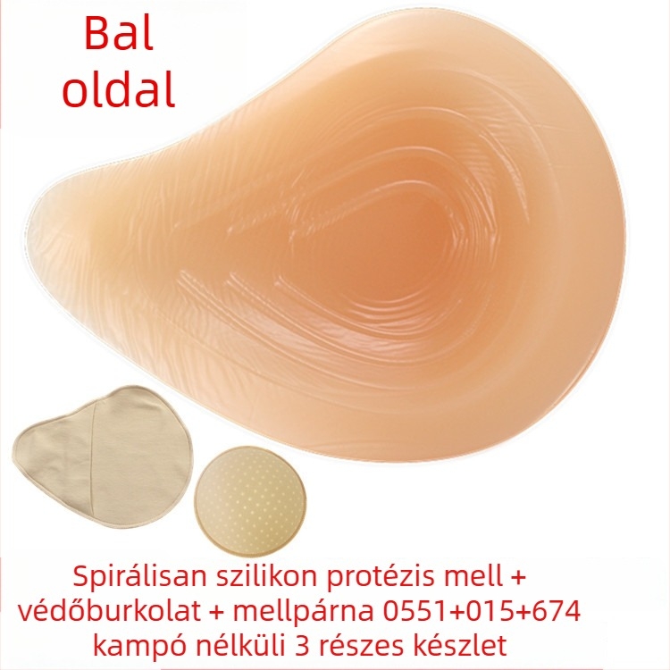 Szilikon posztoperatív melleprotézis védőhüvelyben — háromszögletes és kerek forma, vastagodott konkáv aljzat