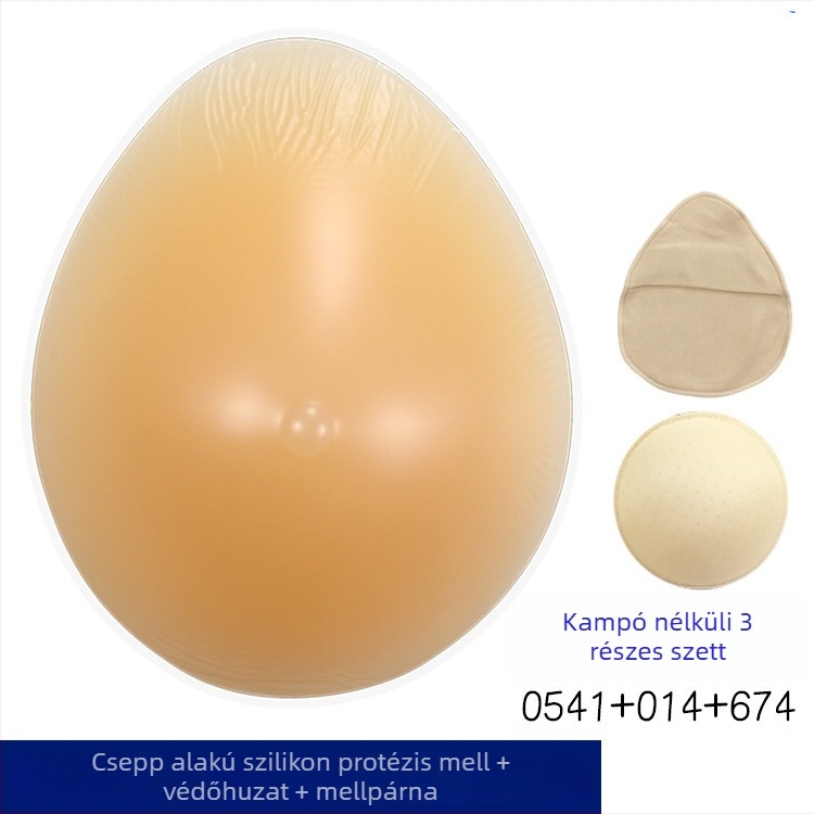 Szilikon posztoperatív melleprotézis védőhüvelyben — háromszögletes és kerek forma, vastagodott konkáv aljzat