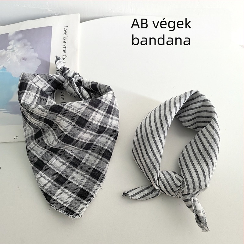 Gyerekeknek való pamut négyszögletes sál - kockás minta, jacquard szövet, dekoratív