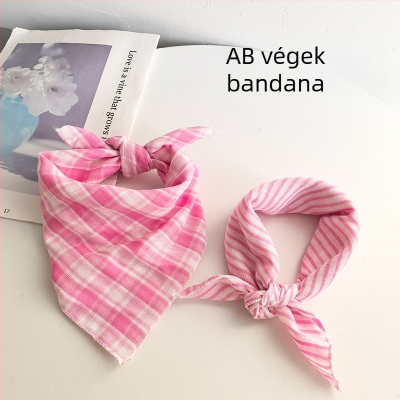 Gyerekeknek való pamut négyszögletes sál - kockás minta, jacquard szövet, dekoratív