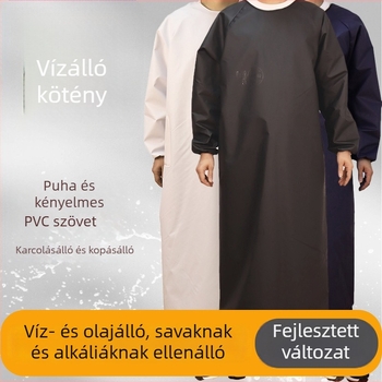 PVC kötény, vízálló és olajálló, anti-szennyeződésre, műhely- és konyhai használatra