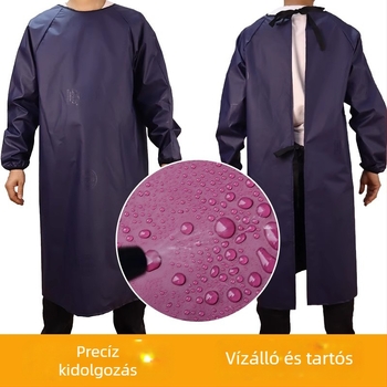 PVC kötény, vízálló és olajálló, anti-szennyeződésre, műhely- és konyhai használatra