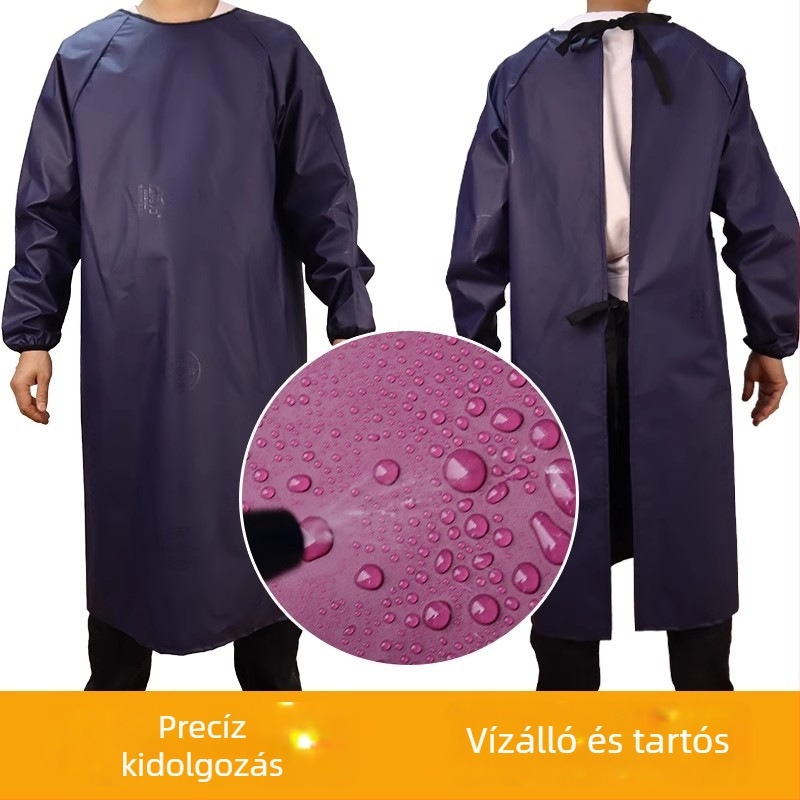 PVC kötény, vízálló és olajálló, anti-szennyeződésre, műhely- és konyhai használatra