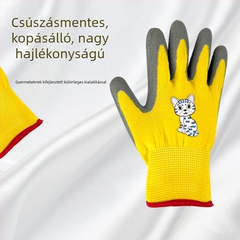 Gyerekeknek szánt védő kesztyűk szabadtéri tevékenységekhez: csúszásmentes, vízálló és vágásbiztos, halászatra, kertészkedésre és kempingezésre