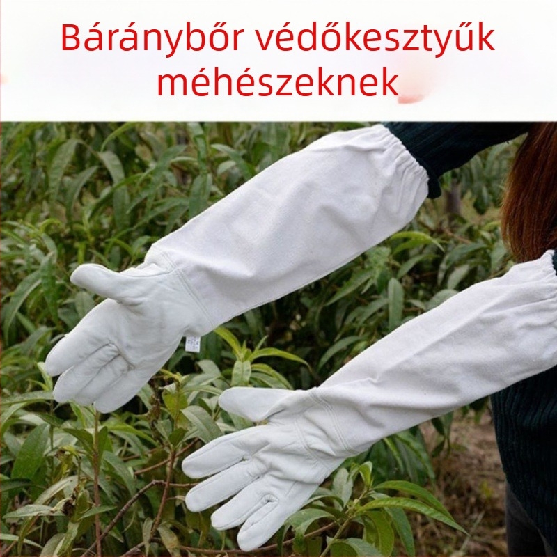 Juhbőr védő kesztyűk méhészkedéshez – csípés elleni védelem, biztonságos méhészeti munka, vastagított kivitel