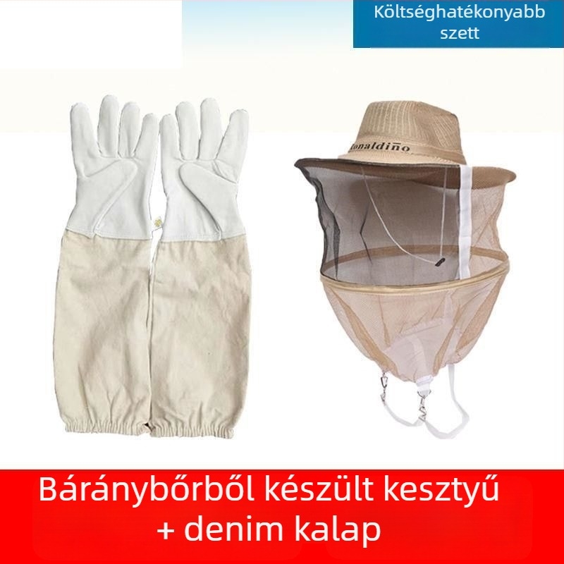 Juhbőr védő kesztyűk méhészkedéshez – csípés elleni védelem, biztonságos méhészeti munka, vastagított kivitel