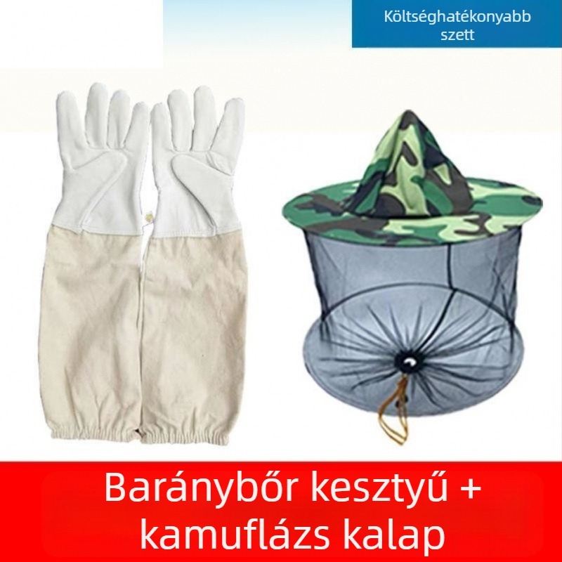 Juhbőr védő kesztyűk méhészkedéshez – csípés elleni védelem, biztonságos méhészeti munka, vastagított kivitel