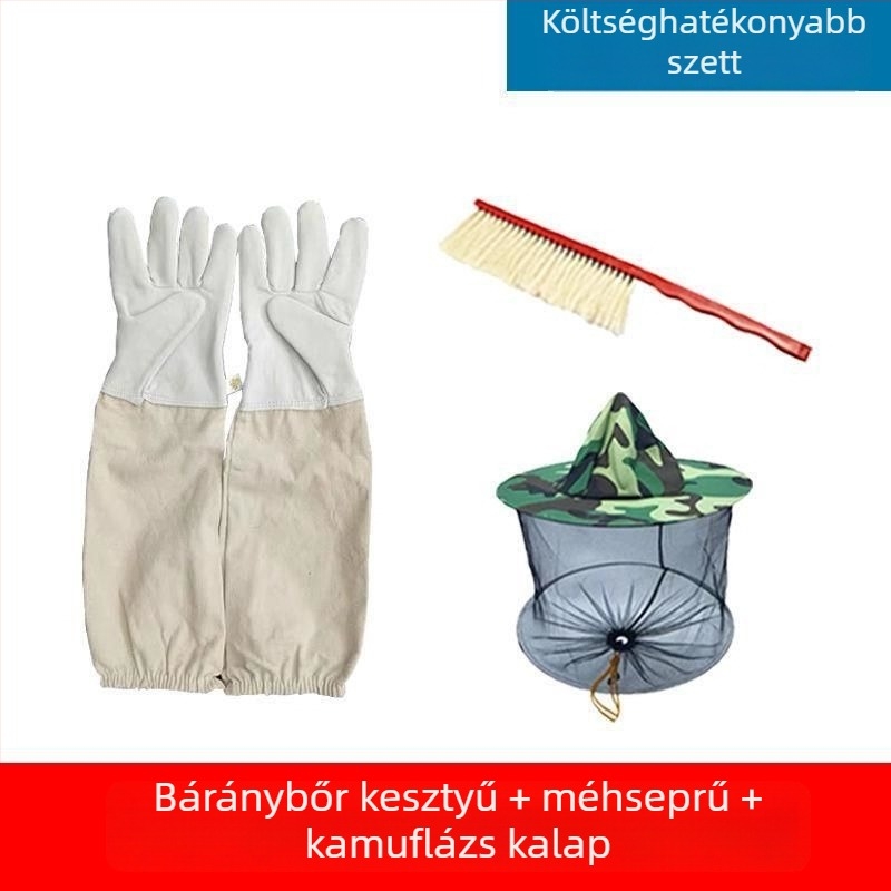 Juhbőr védő kesztyűk méhészkedéshez – csípés elleni védelem, biztonságos méhészeti munka, vastagított kivitel