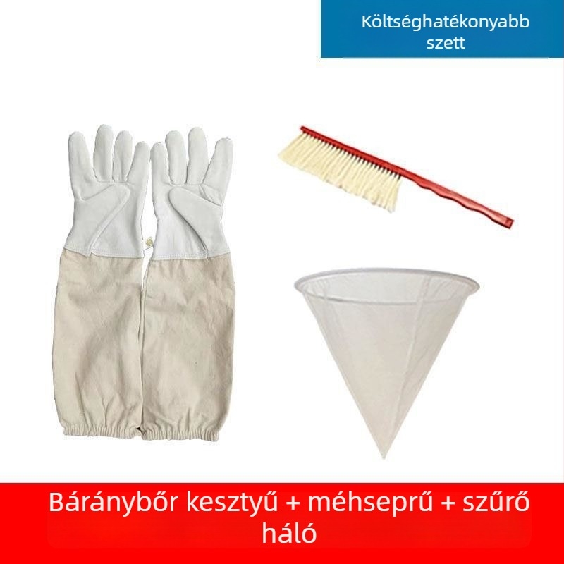Juhbőr védő kesztyűk méhészkedéshez – csípés elleni védelem, biztonságos méhészeti munka, vastagított kivitel