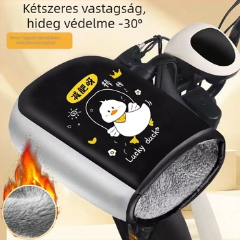 Uniszex téli kesztyű elektromos motorkerékpárhoz/robogóhoz – szélálló, meleg, fleece-bélés