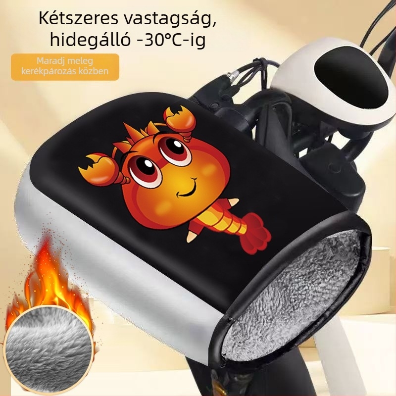 Uniszex téli kesztyű elektromos motorkerékpárhoz/robogóhoz – szélálló, meleg, fleece-bélés