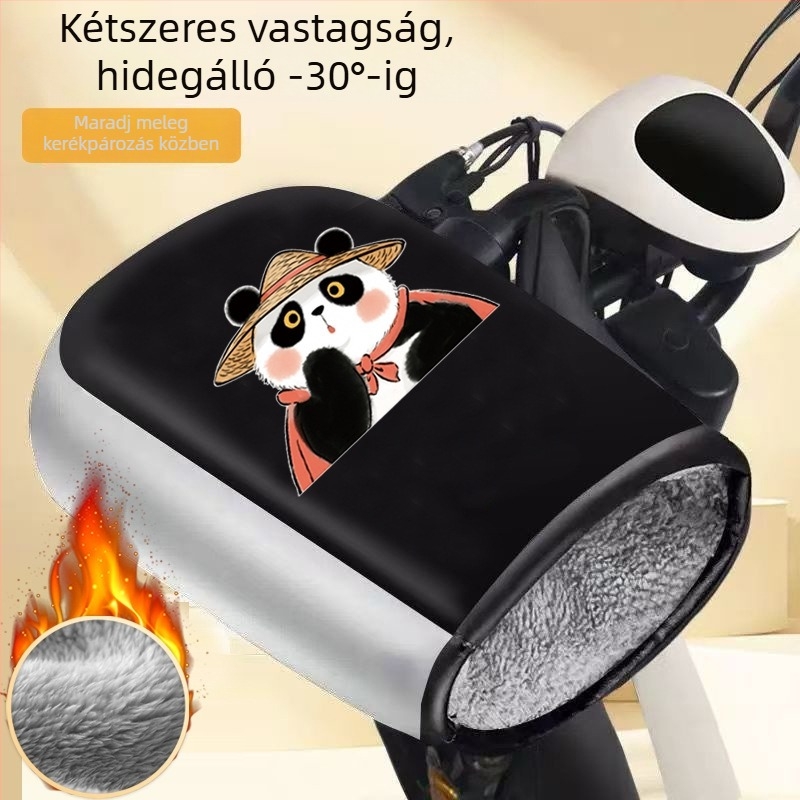 Uniszex téli kesztyű elektromos motorkerékpárhoz/robogóhoz – szélálló, meleg, fleece-bélés