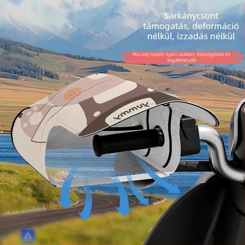 Aijia bőr kerékpáros kesztyűk – Napvédelem, UV pajzs, Szélvédett, Hőszigetelt, Felnőtt Uniszex