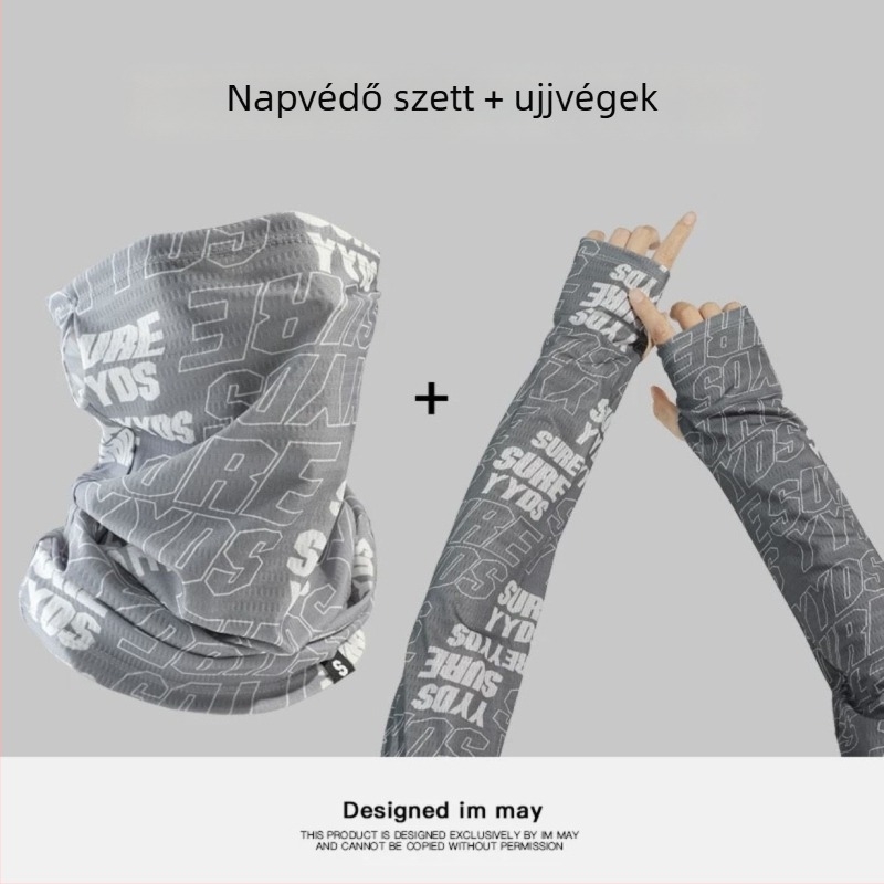 Nyári kerékpáros arcmaszk légáteresztő UV védelemmel, Ice Silk anyag, utcai/hip-hop stílus, félfedés