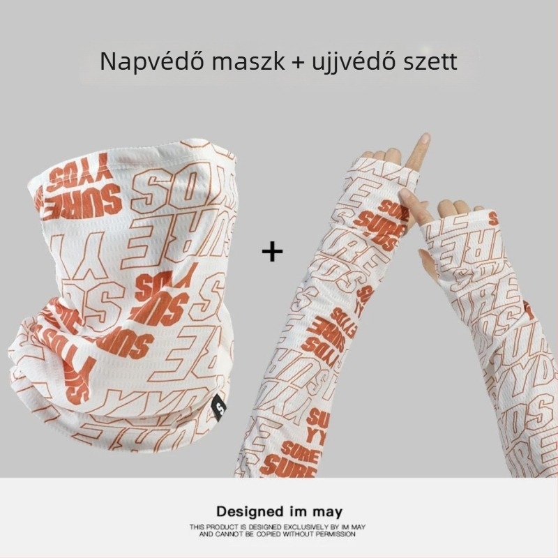 Nyári kerékpáros arcmaszk légáteresztő UV védelemmel, Ice Silk anyag, utcai/hip-hop stílus, félfedés
