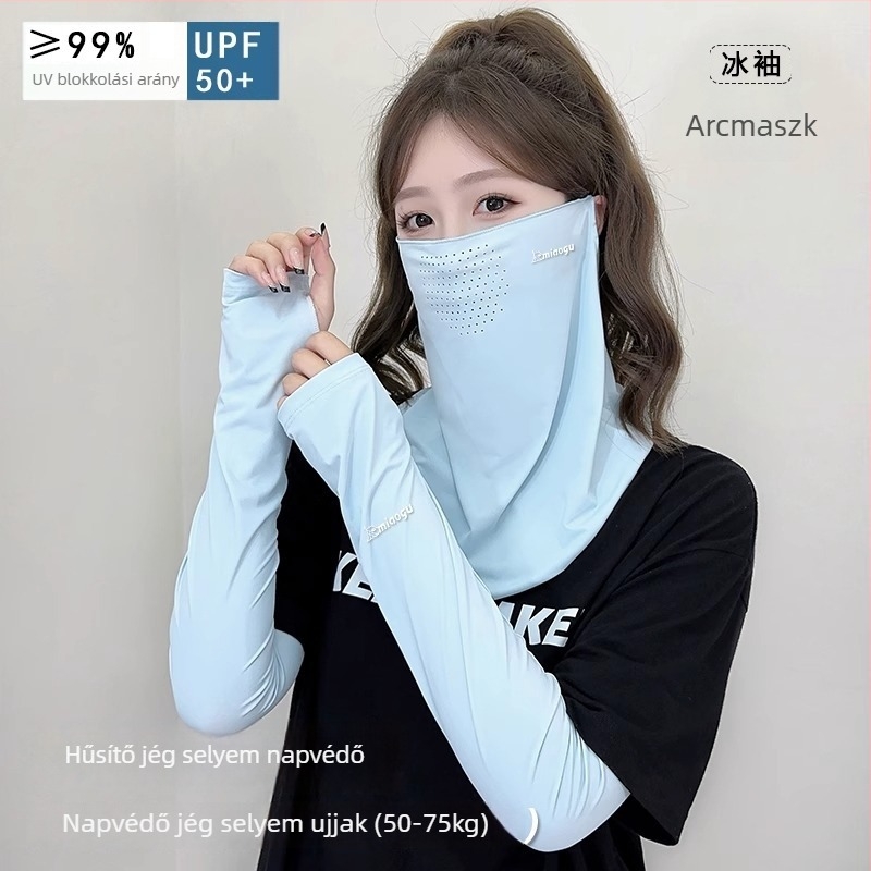 Jégselyem UV-védett teljes arcmaszk kerékpározáshoz és hegymászáshoz, nyakvédelem, nyári árnyékoló kendő