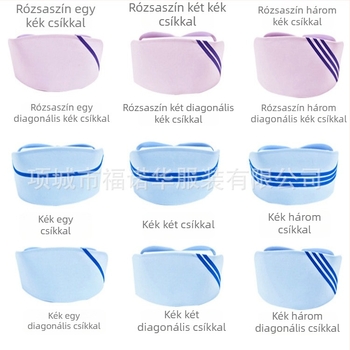 Ápolónői sapka, belső vastag dupla bélés, pamut, monokrom mintázat, twill szövés, egész éves viselet