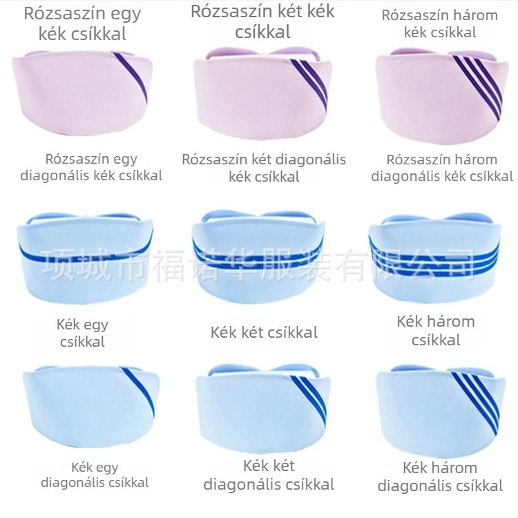 Ápolónői sapka, belső vastag dupla bélés, pamut, monokrom mintázat, twill szövés, egész éves viselet